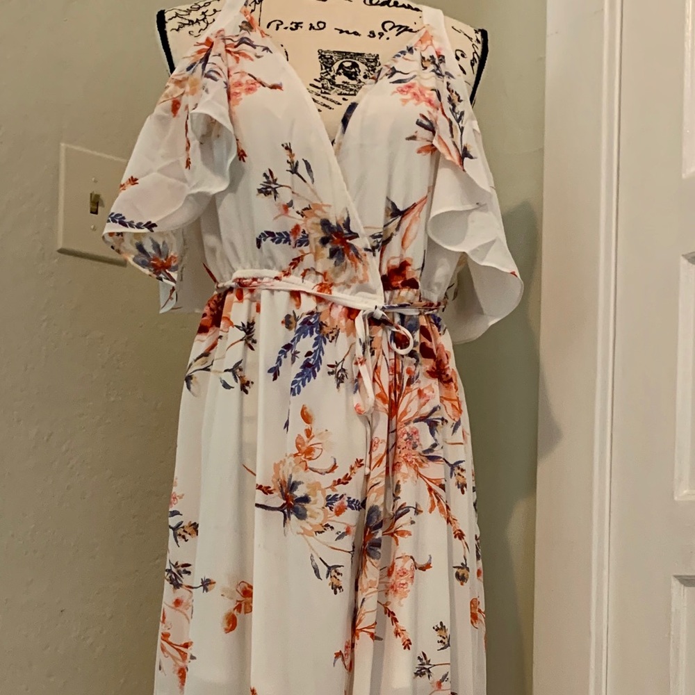 Ivory Floral Dress